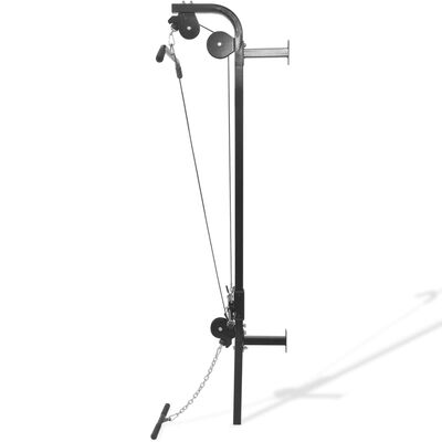 Aparat sală de fitness domiciliu, montare pe perete, cu 2 scripeți