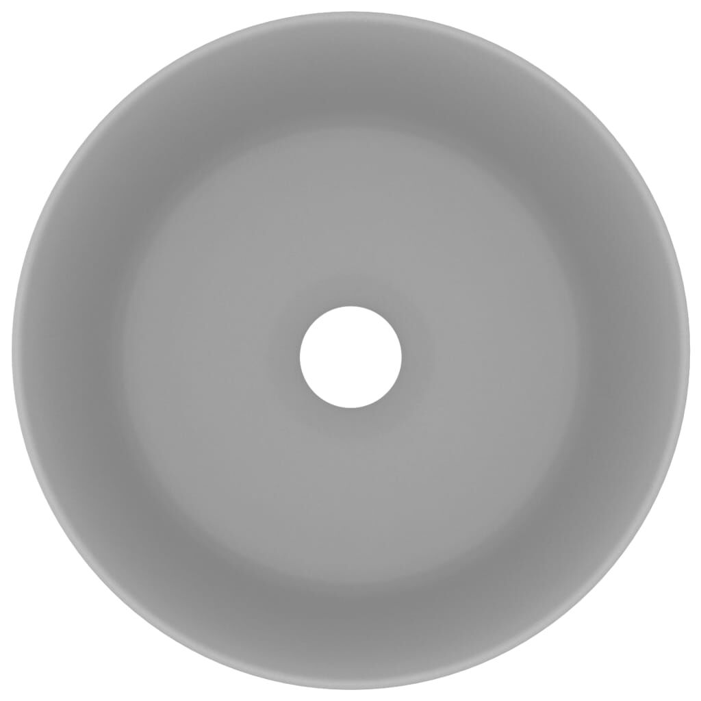 Chiuvetă baie lux gri deschis mat 40x15 cm ceramică rotund