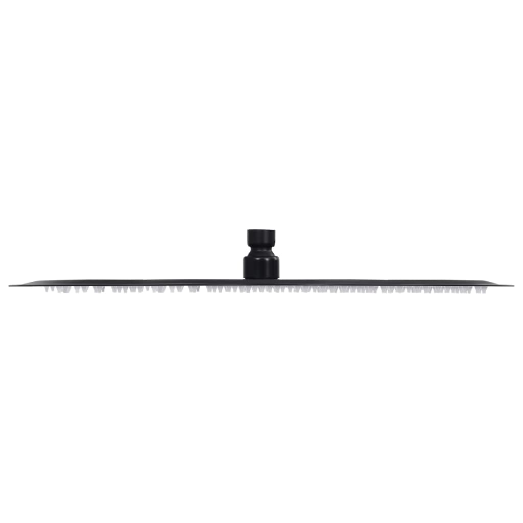 Cap de duș tip ploaie rotund, negru, 40 cm, oțel inoxidabil