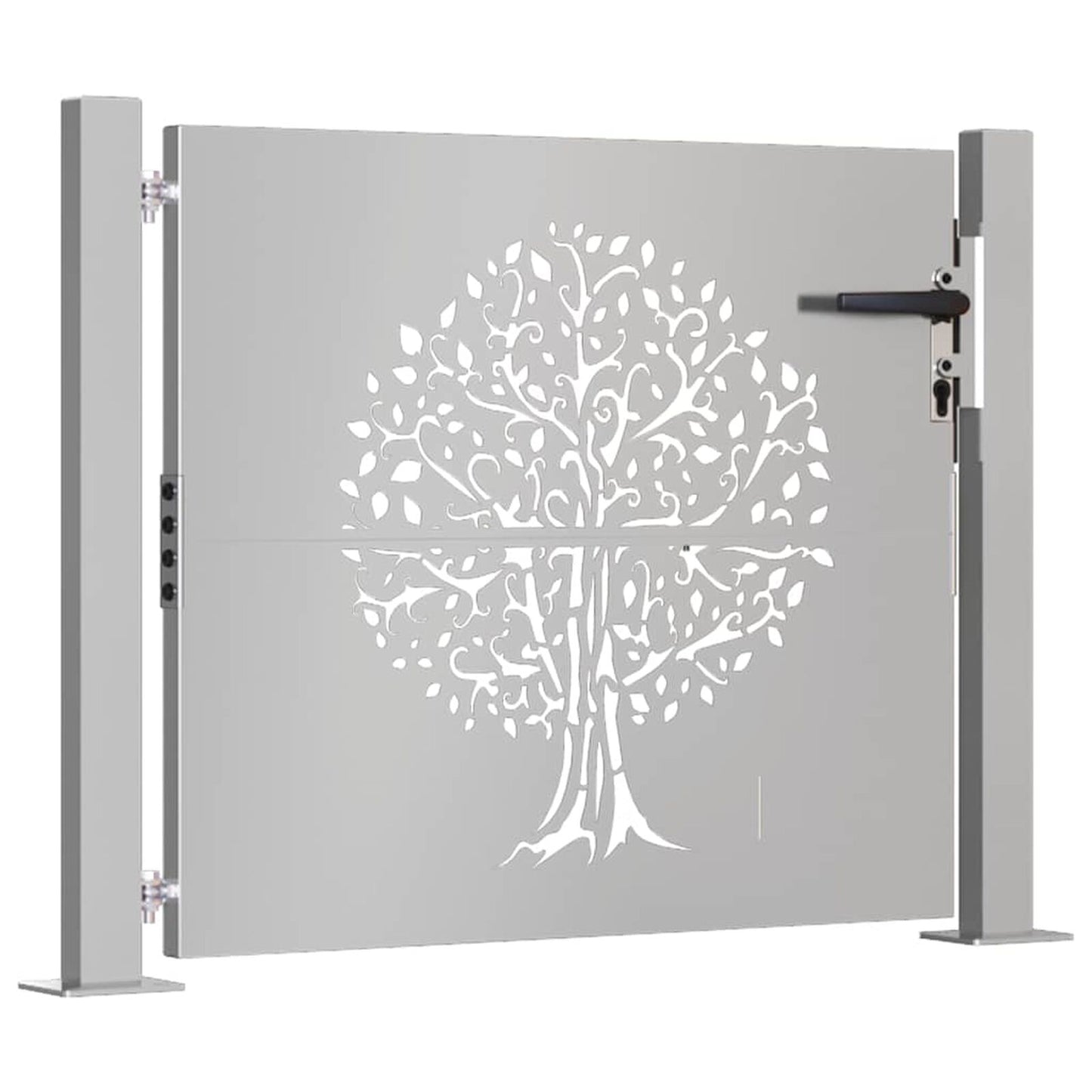 Poartă pentru grădină, 105x80 cm, oțel corten, model copac
