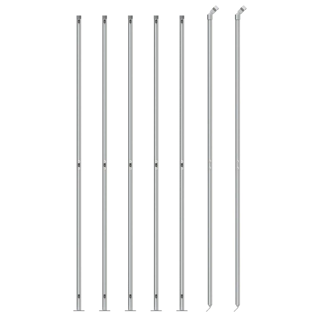 Gard de plasa de sarma , argintiu, 2,2x10 m