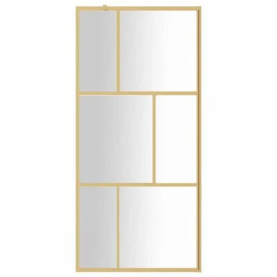 Paravan duș walk-in, auriu, 80x195 cm, sticlă ESG transparentă