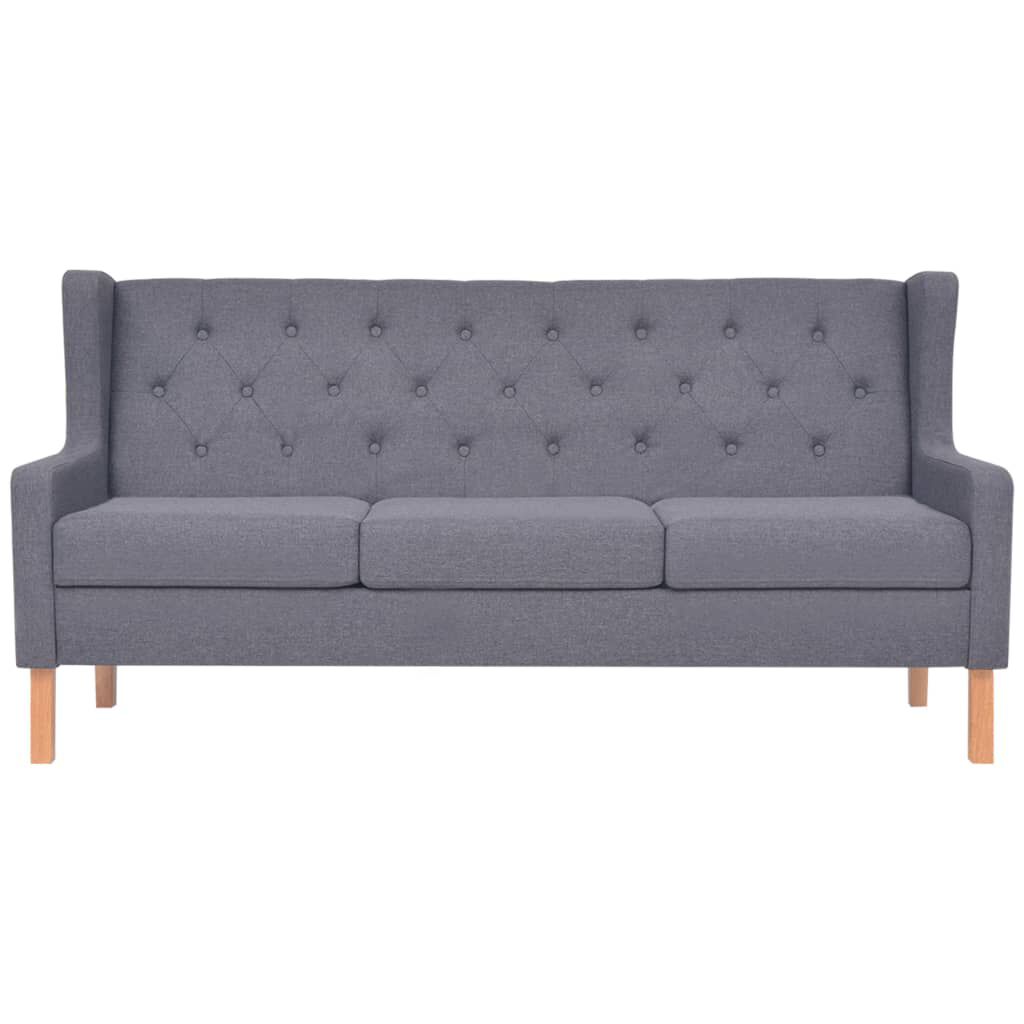 Canapea cu 3 locuri, material textil, gri