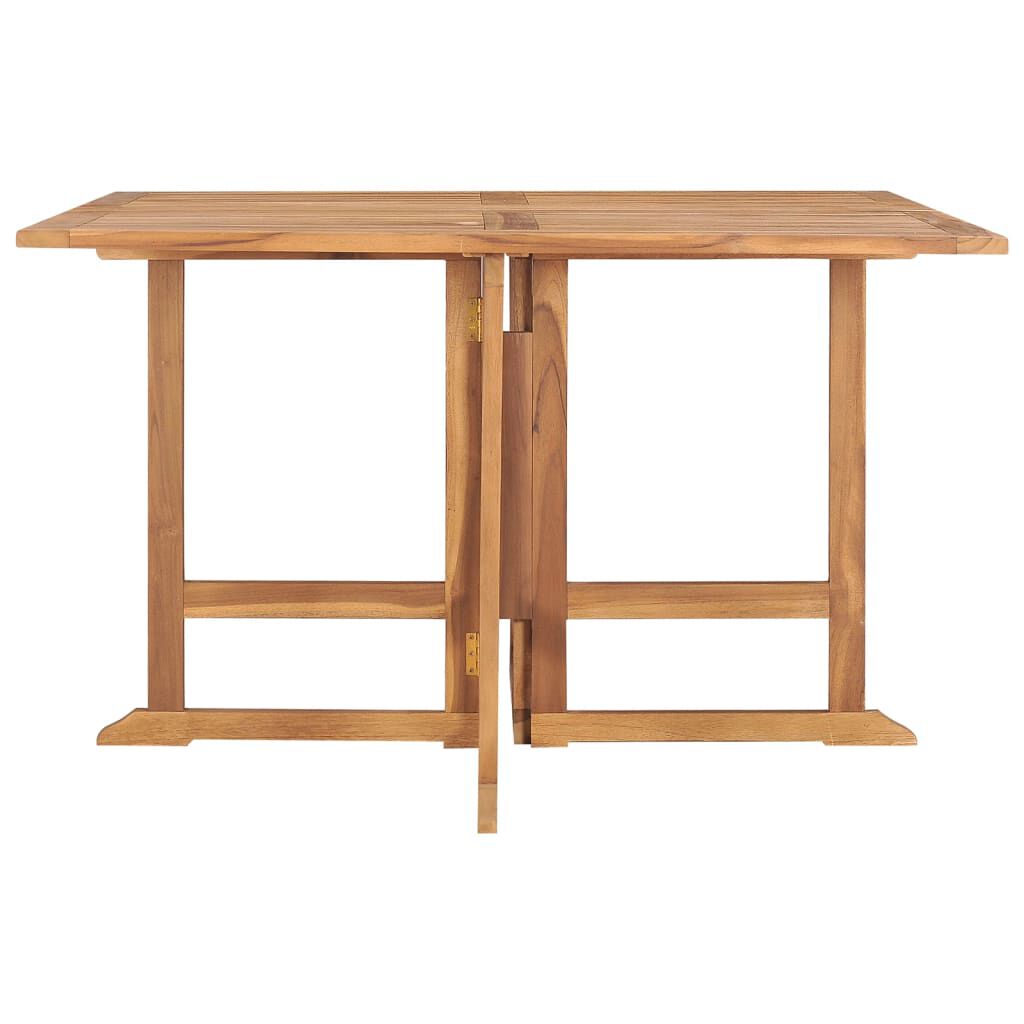 Masă pliabilă pentru terasă, 109,5 cm x 109,5 cm x 75,5 cm, lemn masiv de tec