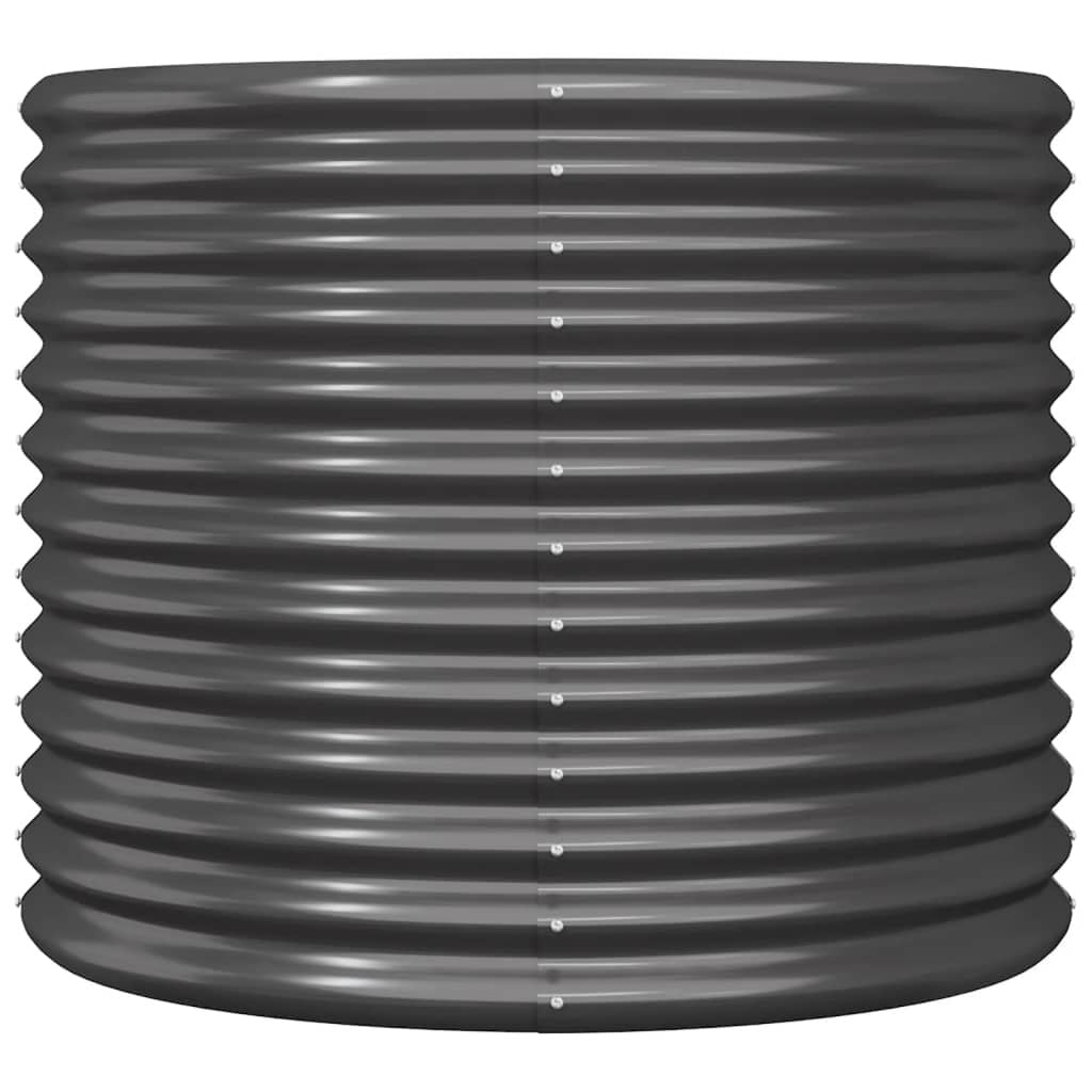Jardinieră antracit 80x80x68 cm oțel vopsit electrostatic