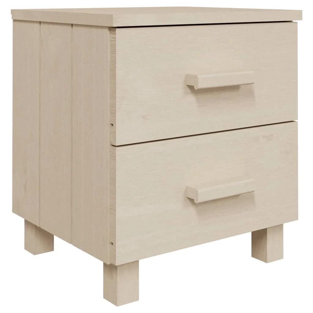 Noptiere HAMAR 2 buc, maro miere, 40x35x44,5 cm, lemn masiv pin