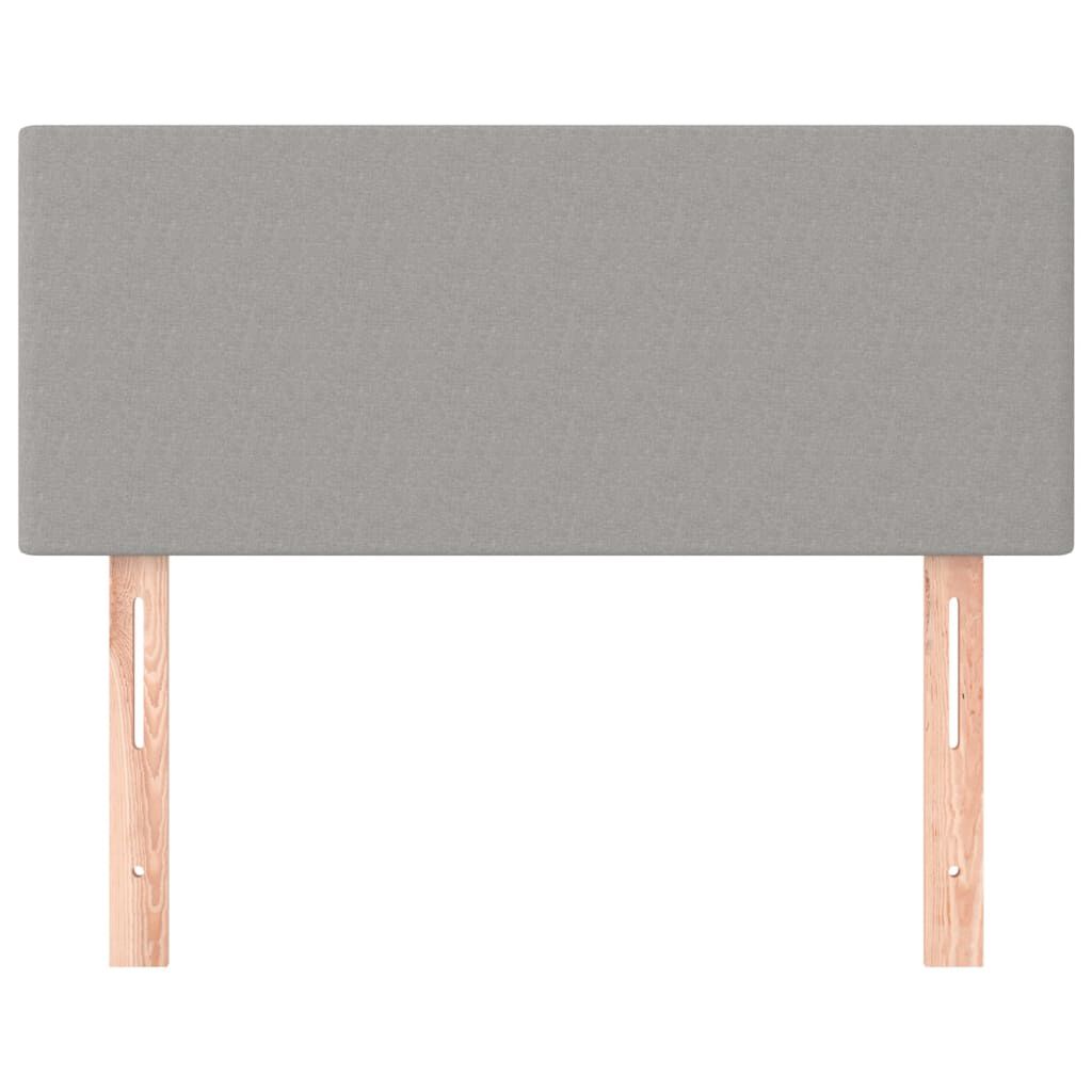 Tăblie de pat, gri deschis, 100x5x78/88 cm, textil