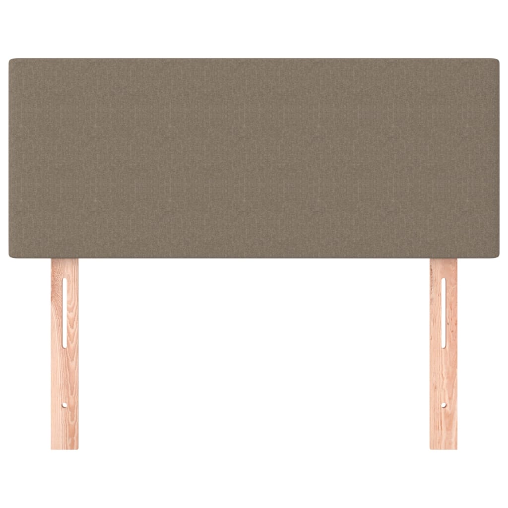 Tăblie de pat, gri taupe, 100x5x78/88 cm, textil
