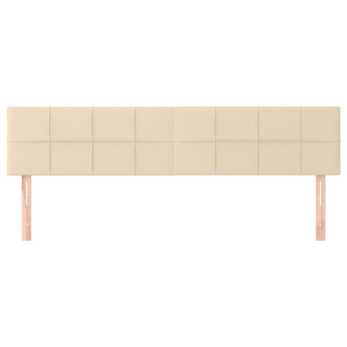 Tăblii de pat, 2 buc, crem, 90x5x78/88 cm, textil