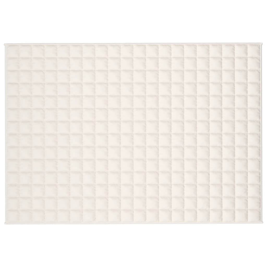 Pătură cu greutăți, crem deschis, 138x200 cm, 10 kg, textil