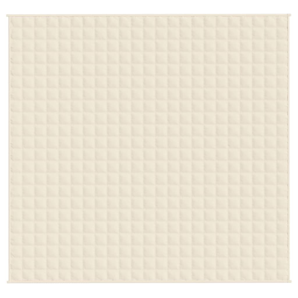 Pătură cu greutăți, crem deschis, 220x235 cm, 15 kg, textil