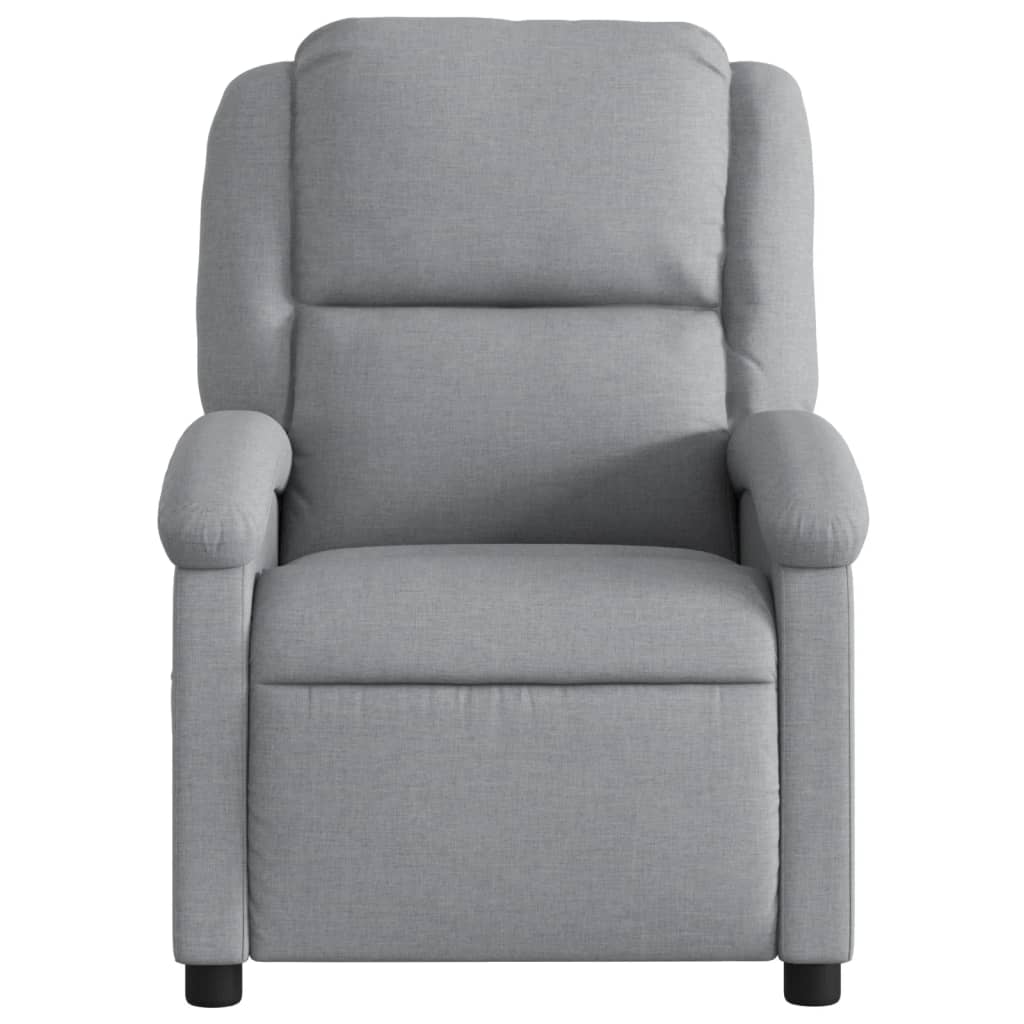 Fotoliu rabatabil, gri deschis, material textil
