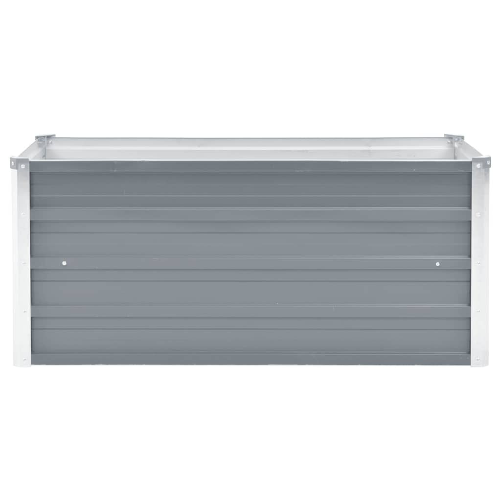 Strat înălțat de grădină, gri, 100x40x45 cm, oțel galvanizat