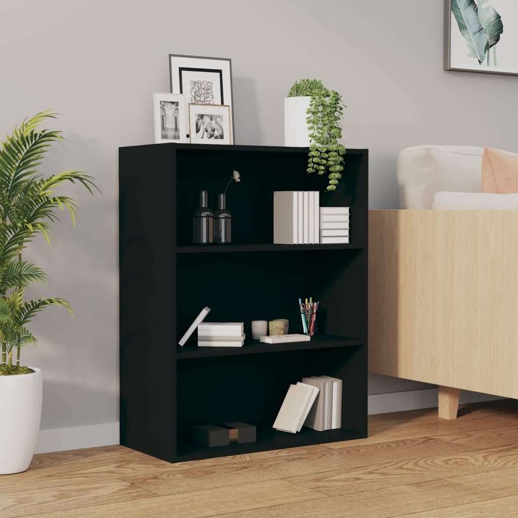 Dulap de perete suspendat, negru, 69,5x32,5x90 cm