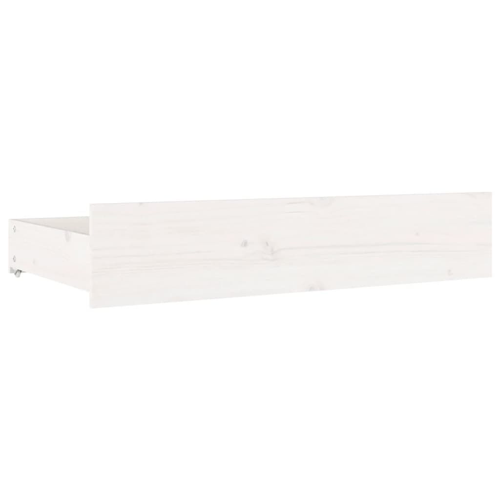 Sertare pentru pat, 4 buc., alb, lemn masiv de pin