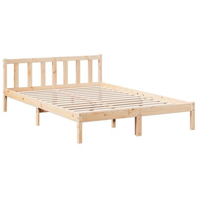 Cadru pat foarte lung fără saltea, 140x210 cm, lemn masiv pin