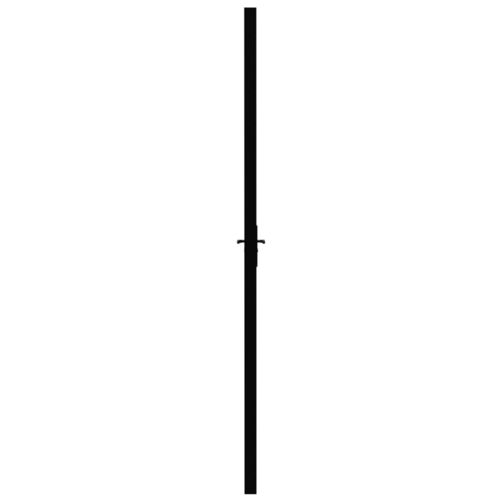 Ușă de interior, negru, 76x201,5 cm, sticlă ESG și aluminiu