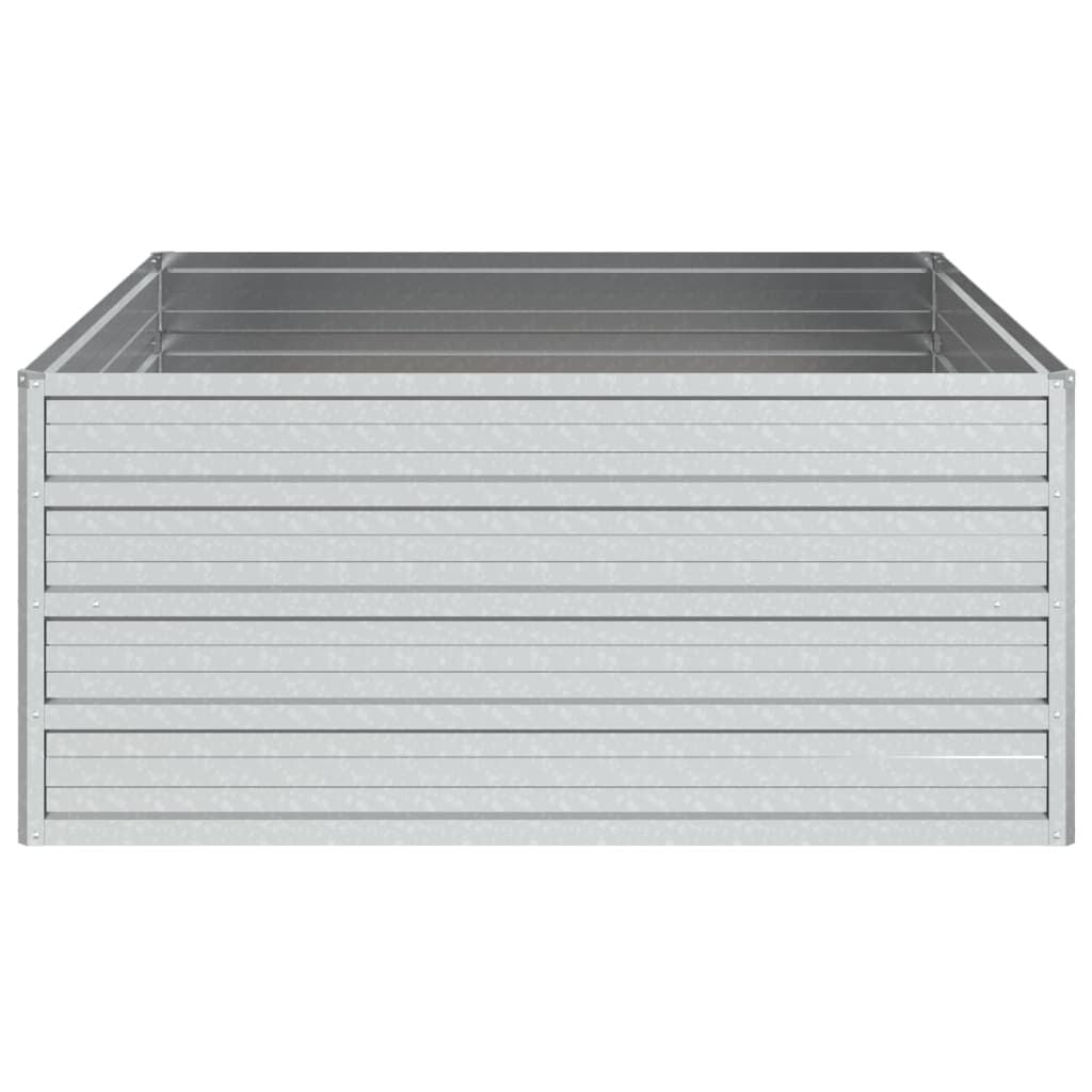 Strat înălțat de grădină argintiu 100x100x45cm oțel galvanizat