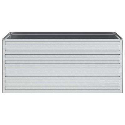 Strat înălțat de grădină argintiu 100x40x45 cm oțel galvanizat