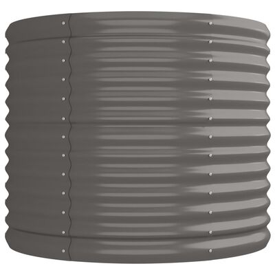 Strat înălțat grădină gri 224x80x68cm oțel vopsit electrostatic
