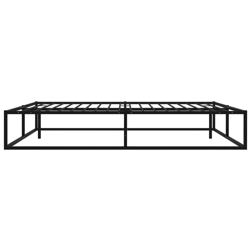 Cadru de pat, negru, 200 x 200 cm, metal