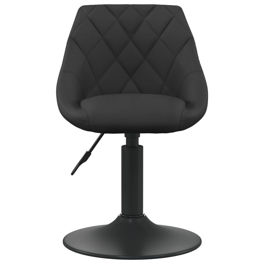 Scaune de bucătărie pivotante, 2 buc., negru, catifea