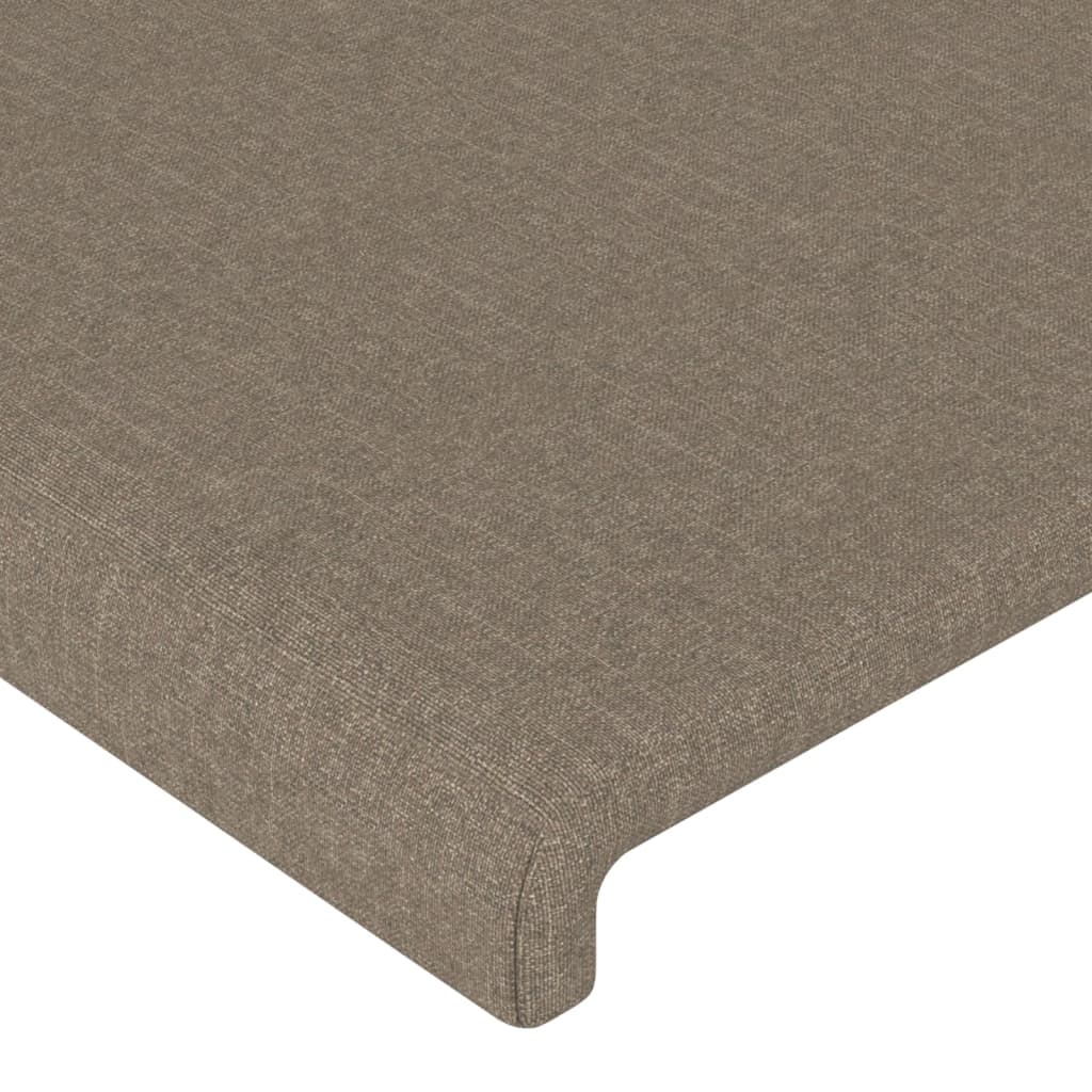 Tăblie de pat, gri taupe, 100x5x78/88 cm, textil