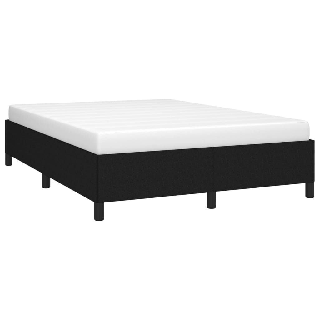 Cadru de pat fără saltea, negru, 140x200 cm, textil
