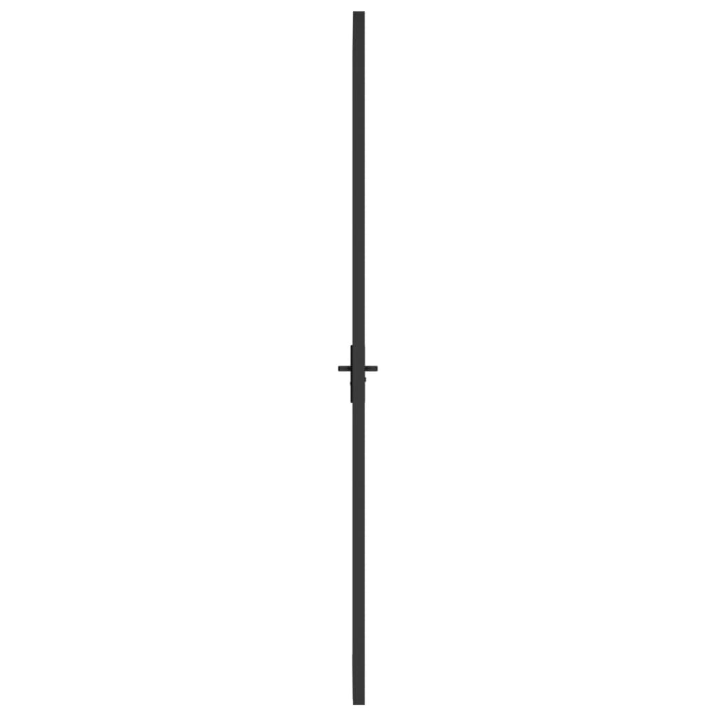 Ușă de interior, negru, 76x201,5 cm, sticlă ESG și aluminiu