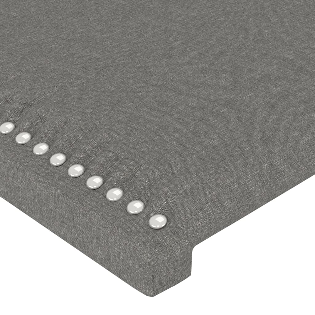 Tăblii de pat, 2 buc., gri închis, 80x5x78/88 cm, material textil
