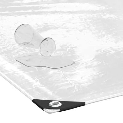 Prelata transparenta cu ochiuri 3x3 m PVC