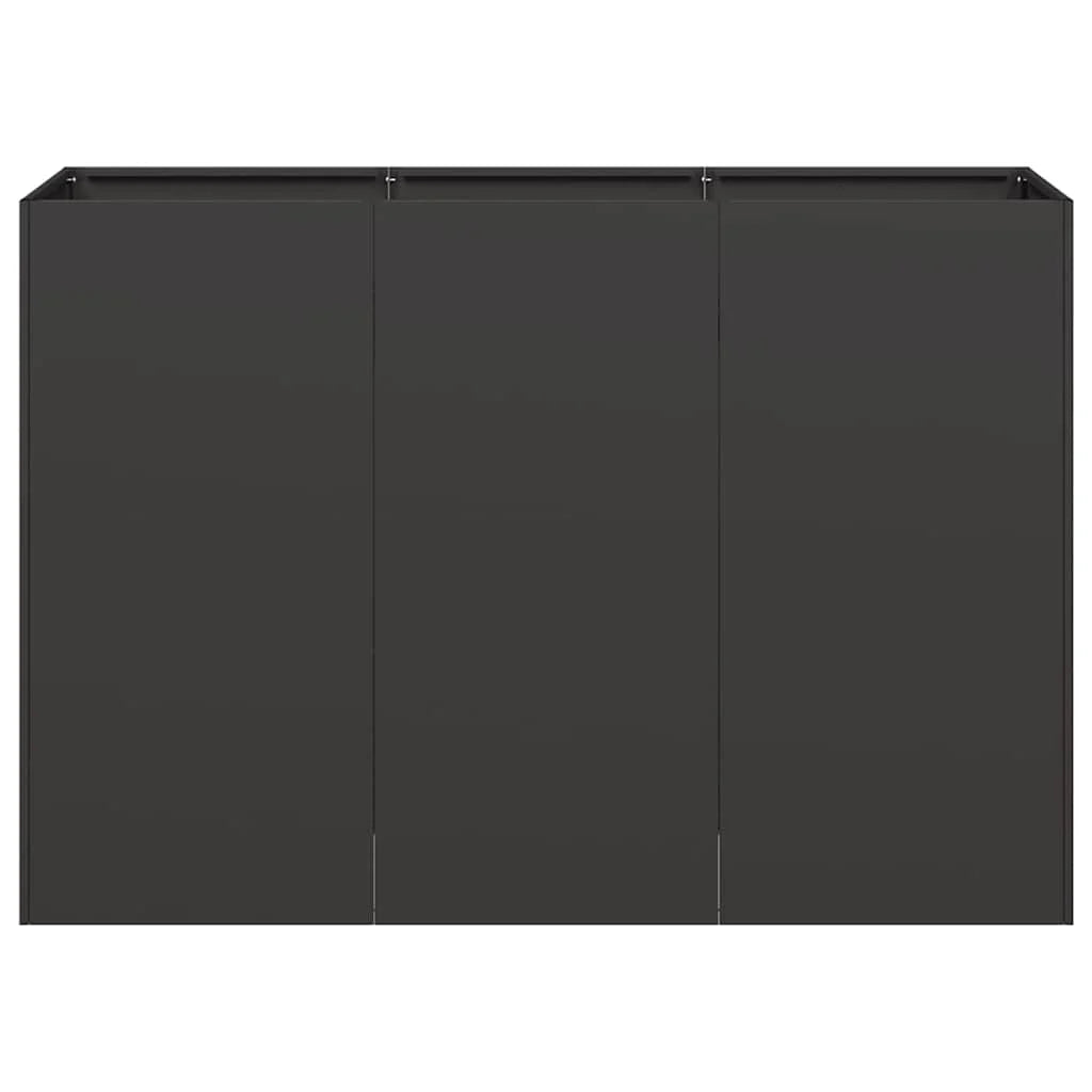 Jardinier negru 120x40x80 cm Oțel laminat la rece