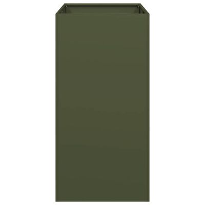 Jardinieră verde măsline 40x80x80 cm oțel