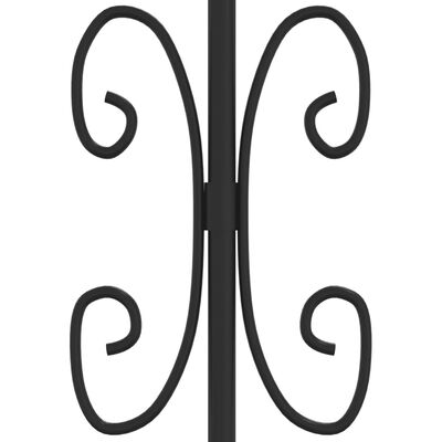 Poartă gard cu vârf negru 103x225 cm oțel vopsit electrostatic