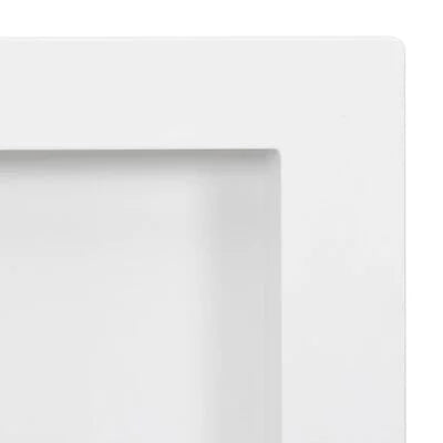 Nișă de duș, 3 compartimente, alb lucios, 41x99x9 cm