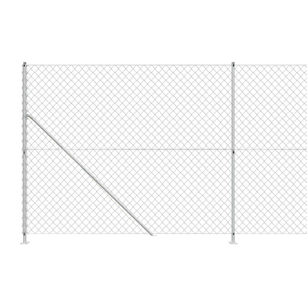 Gard de plasa de sarma , argintiu, 2,2x10 m