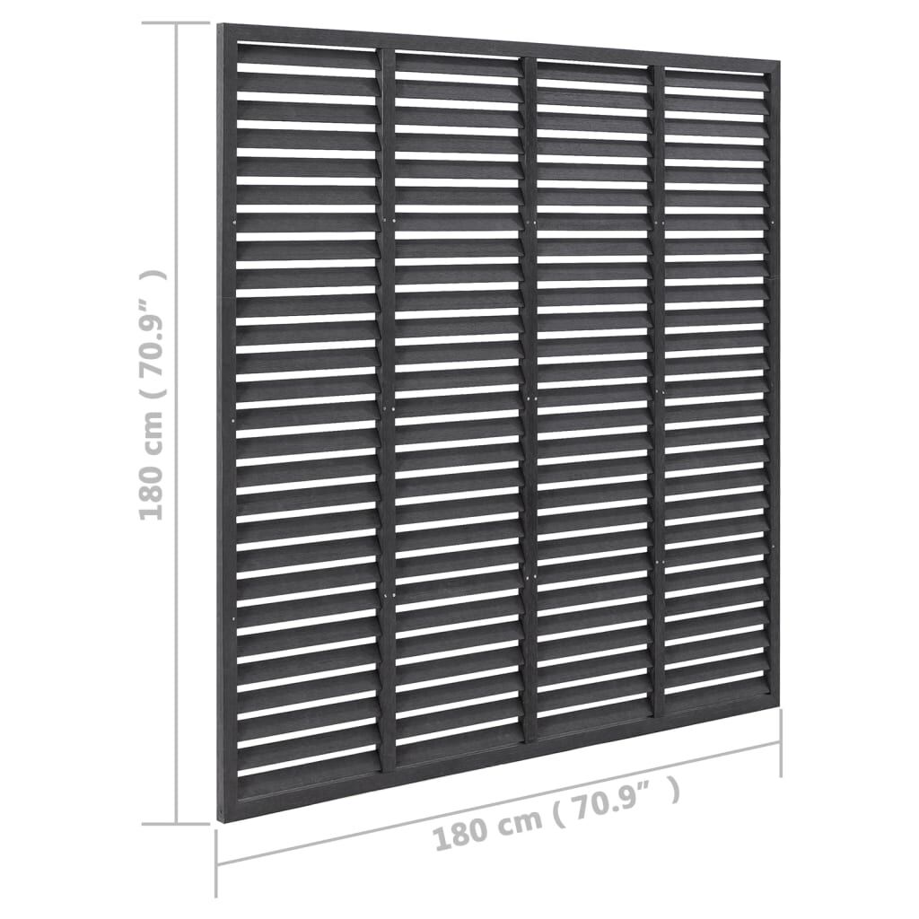 Gard tip oblon, gri, 180x180 cm, WPC