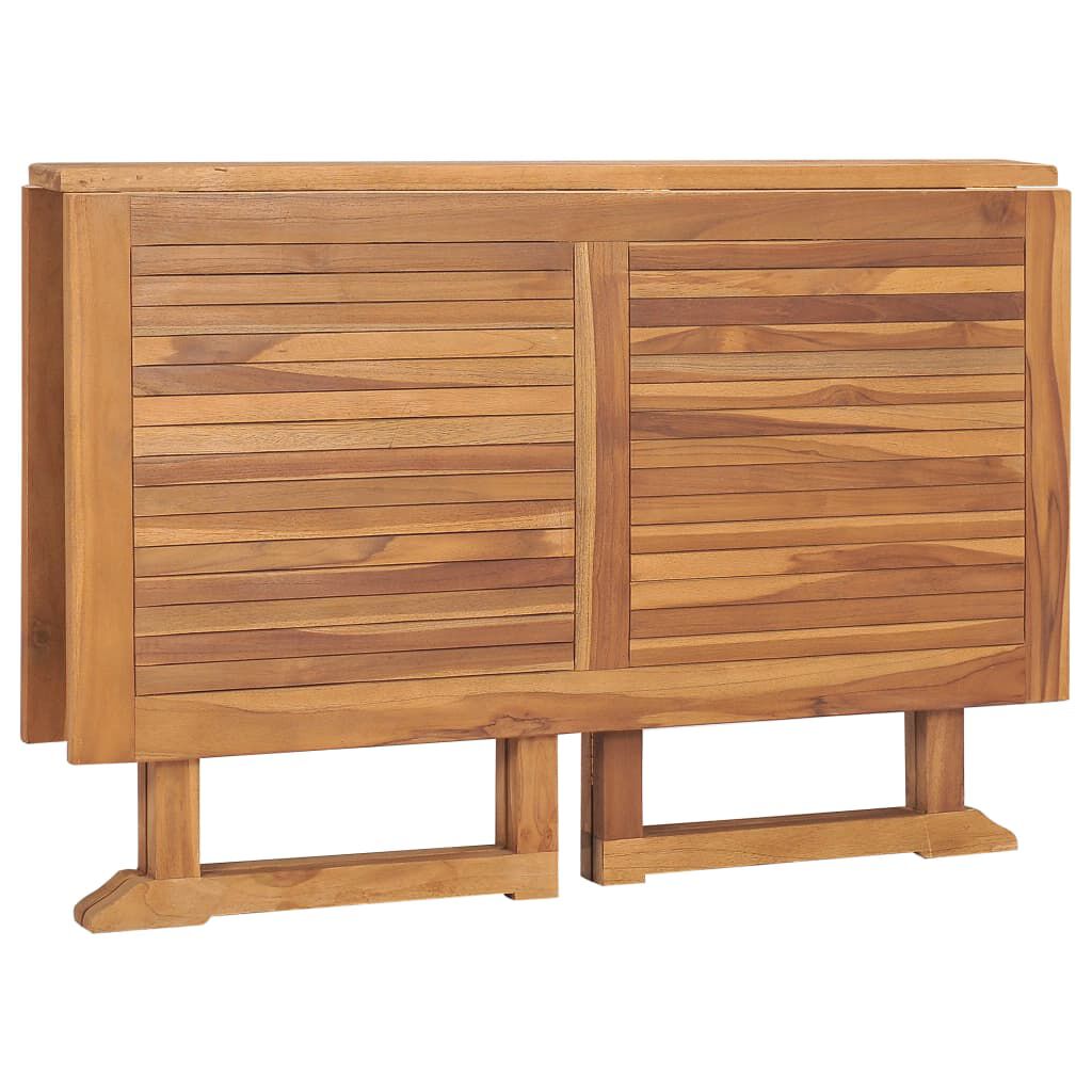 Masă pliabilă pentru terasă, 109,5 cm x 109,5 cm x 75,5 cm, lemn masiv de tec