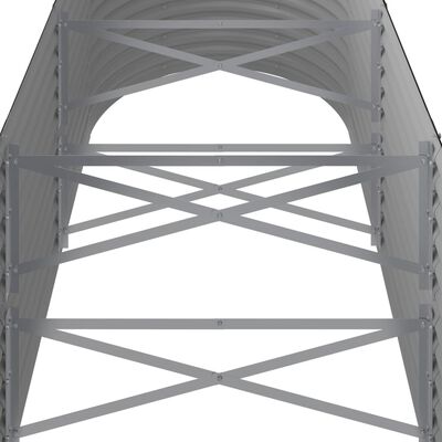 Strat înălțat grădină 224x80x68 cm oțel vopsit electrostatic