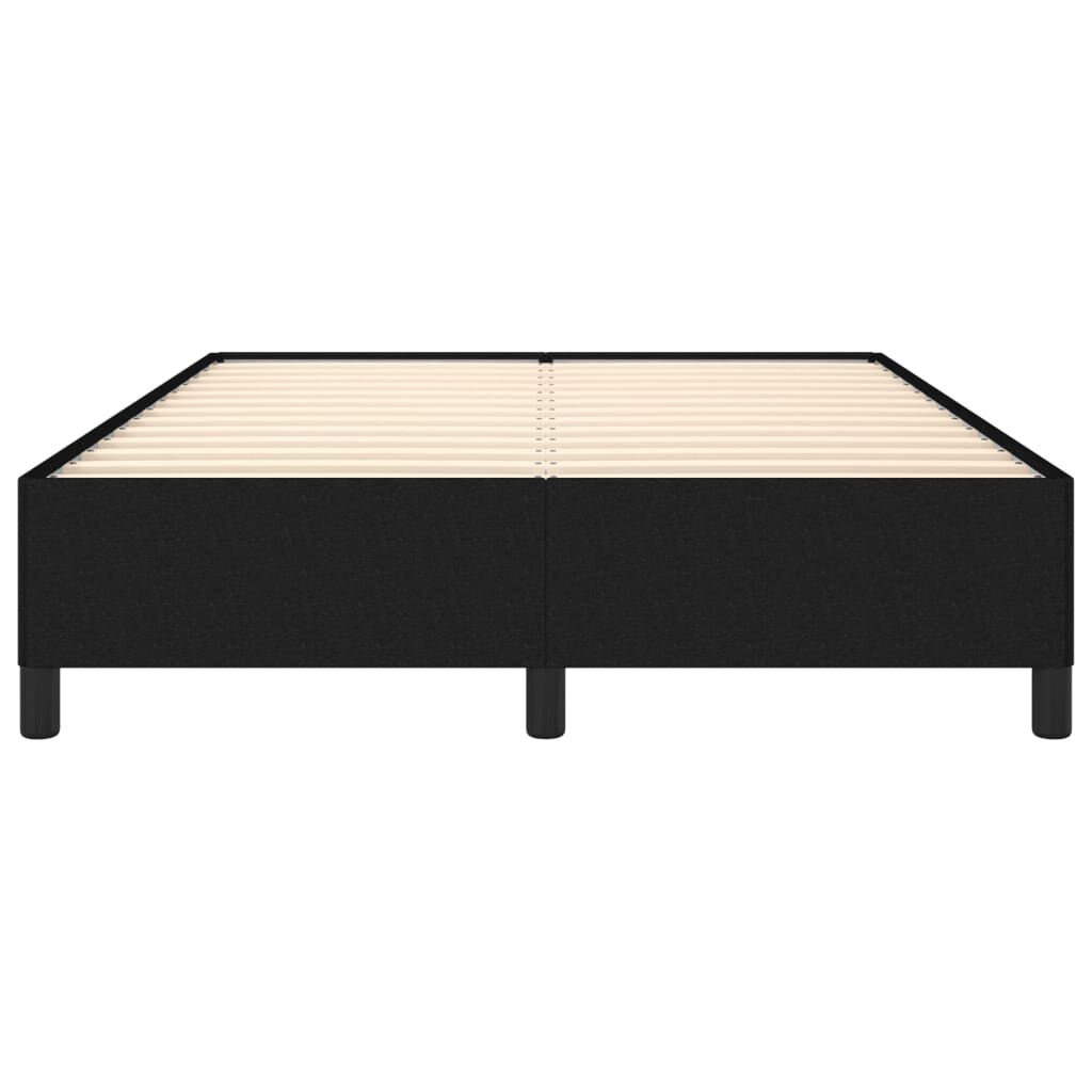 Cadru de pat fără saltea, negru, 140x200 cm, textil