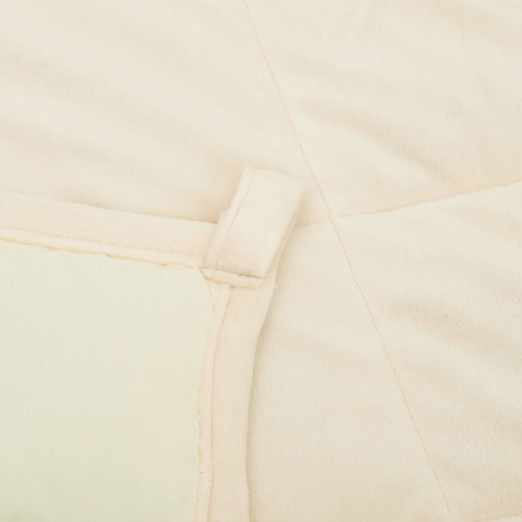 Pătură cu greutăți, crem deschis, 220x235 cm, 15 kg, textil