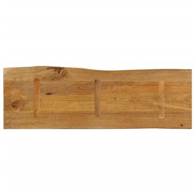 Blat masă cu margini naturale, 120x36x2,5 cm, lemn masiv mango