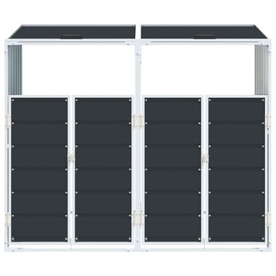 Depozit pubele cu roti duble, antracit, 144x81x113 cm, oțel