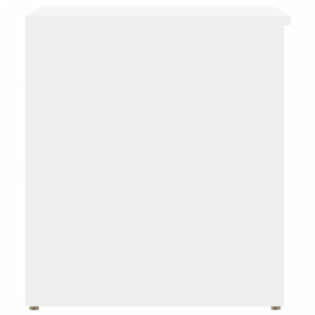 Cufăr de depozitare, alb, 84x42x46 cm, lemn compozit