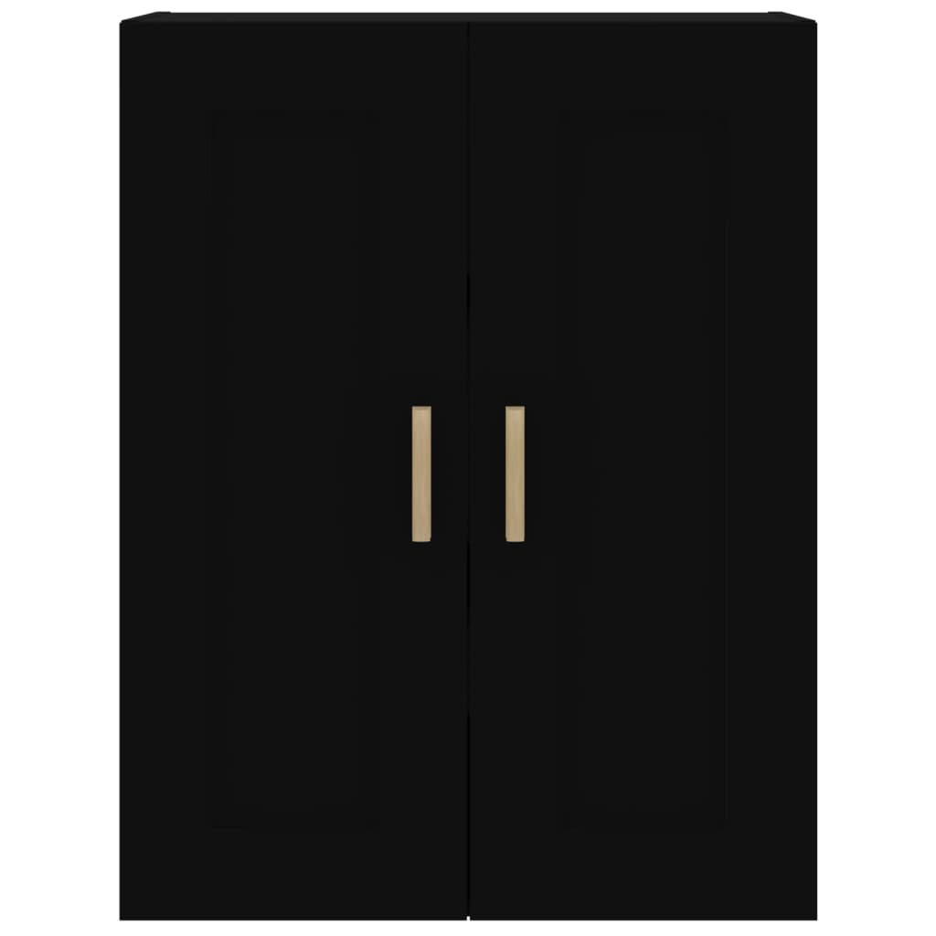 Dulap de perete, negru, 69,5x32,5x90 cm, lemn prelucrat