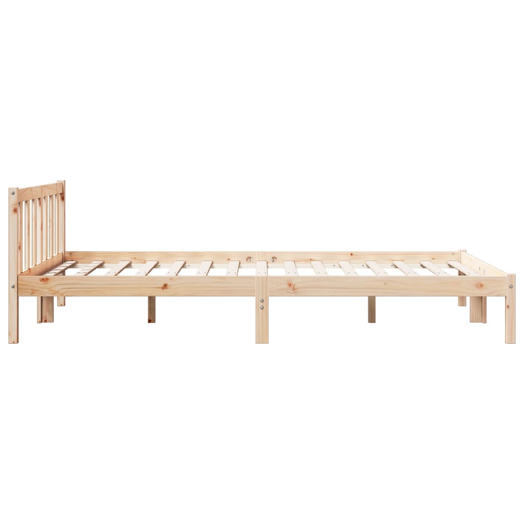 Cadru pat foarte lung fără saltea, 160x220 cm, lemn masiv pin