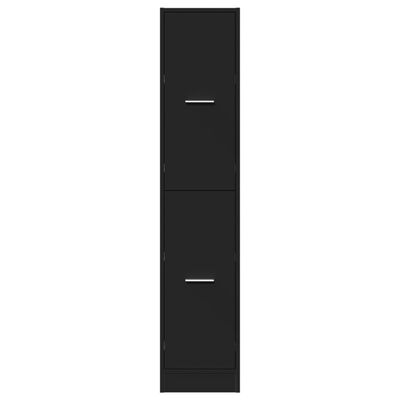 Dulap de farmacie, negru, 30x41x144,5 cm, lemn prelucrat