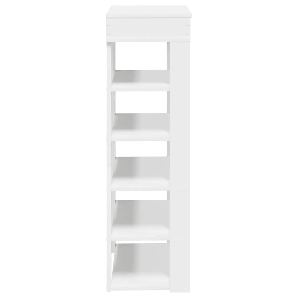 Pantofar, alb, 60x30x98 cm, lemn prelucrat