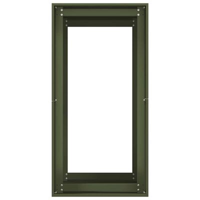 Jardinieră verde măsline 40x80x80 cm oțel