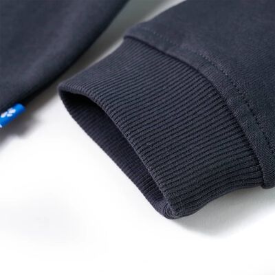 Bluzon cu glugă de copii, jumătate de fermoar, antracit și coniac, 104